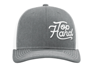 Offset Script Hat Grey White Mesh