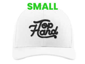 SMALL White Mesh Script Hat
