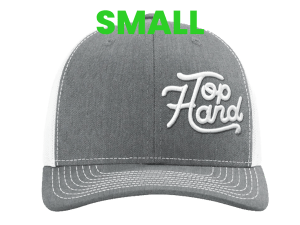 Offset Script Hat Grey White Mesh